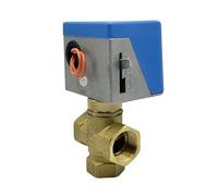 Vanne d'arrêt électrique 3 voies 3/4" 220 V, vannes à globe motorisées en laiton, interrupteur d'eau for ventilo-convecteur et climatiseur 2 fils