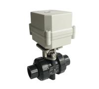 Vanne d'arrêt électrique DN15 à actionneur en plastique, 110 V-230 V, 3/4/7 fils, BSP/NPT, 1/2'', 10 Nm, marche/arrêt, 15 s, engrenage métallique(Glue End,AC-CR502)