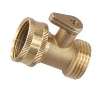 Vanne d'arrêt en laiton massif de 1,9 cm pour un contrôle facile du débit d'eau et un arrêt rapide sur les tuyaux filetés standard avec design antirouille pour arroseurs extérieurs et connexions de