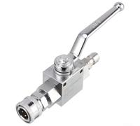 Vanne d'arrêt haute pression avec connexion rapide 3/8 pour tuyau de nettoyeur haute pression en acier inoxydable prend en charge une pression jusqu'à 4500 PSI (1/4)