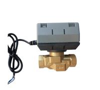 Vanne d'arrêt motorisée à deux voies en laiton 1/2'' 3/4'' 1'' VC6013 Vanne électrique for ventilo-convecteur AC220V