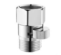 Vanne d'arrêt pour pommeau de douche G1/2 en laiton - Adaptateur de tuyau - Robinet inverseur - Valve d'arrêt de compression pour pommeau de douche