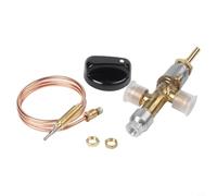 Vanne de chauffage de terrasse à gaz avec capteur de thermocouple et interrupteur de vidage, vanne de contrôle basse pression pour chauffages au propane, barbecues, fours - Tête M8 de 600 mm, 50 K BTU