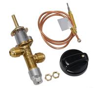Vanne de commande de gaz propane avec thermocouple et bouton pour chauffage basse pression, gril, four, régulateur de sécurité, kit de fixation en cuivre