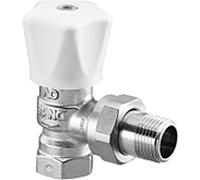 vanne de commande manuelle VRC série Oventrop 1191503 3/8 ", coin, laiton nickelé