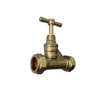 Vanne de compression en laiton de 22 mm - Robinet d'arrêt durable avec normes BS1010 et BS EN1213, robinet d'arrêt de 22 mm, vanne d'isolation de 22 mm pour conduite d'eau.