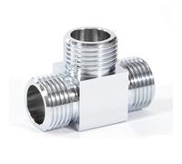 Vanne de Connecteur 3 Voies, Mâle 1/2" Adaptateur de Toilette en Forme T, Laiton Remplacement Vanne de Dérivation Douche Accessoires pour la Salle de Bain Pulvérisateur