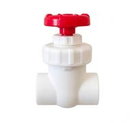 Vanne de Contrôle de Débit Pvc Vanne Robinet Barrage Clapet pour Tuyauterie en Ligne Roue Manuelle pour Ajustement Fin Construction Upvc Adaptée à, Blanc, 40mm