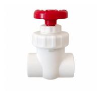 Vanne de Contrôle de Débit Pvc Vanne Robinet Soupape Clapet avec Volant Manuel Corps Moulé Lisse et Raccords pour Conduite Réglage Précis Du Courant, Blanc, 25mm