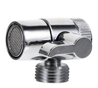 Vanne de Dérivation D’eau pour Robinet 1/2 Pouce | Alliage Argenté, Levier de Contrôle du Débit, Usage Salle de Bain Cuisine, pour Entretien Domestique
