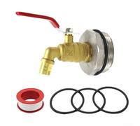 Vanne de distribution en laiton pour baril d'huile de 200 L et réservoir d'eau | Robinet anti-fuite avec sortie de 15 mm | Robinet de qualité industrielle avec joints et ruban adhésif pour une