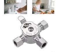Vanne de mélange thermostatique pour plomberie résidentielle avec poignée de mélange manuelle et raccord à compression standard (1 pièce)