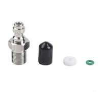 Vanne de raccordement de remplissage 8 mm en acier inoxydable avec clapet anti-retour pour filetage M10 1/8NPT 1/8BSPP pour raccord rapide pour pompe haute pression fusil à air argenté (1/8BSPP)