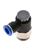 Vanne de régulation de débit Coude de sortie de compteur 10 mm - G1/2'' Laiton/ Contre-écrou PA 66