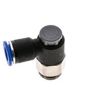 Vanne de régulation de débit Coude de sortie de compteur 12 mm - G1/2'' Laiton/ Contre-écrou PA 66
