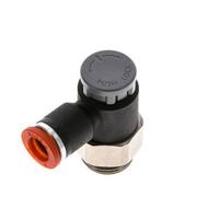 Vanne de régulation de débit Coude d'entrée 8 mm - G3/8'' Laiton/ Contre-écrou PA 66