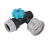Vanne de Régulation de Pression D'eau, Réducteur de Pression D'eau POM, Vanne de Réduction de Pression D'irrigation Réglable avec Manomètre, pour Irrigation Agricole de Jardin de Serre