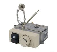 Vanne de sécurité avec thermocouple M9/M10 pour fours | Boîtier en métal robuste, raccord Rp1/2 ou Rp3/8, fixation sûre via trous inférieurs