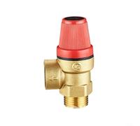 Vanne de sécurité en laiton 1/2 pouce 3 bar pour chauffe-eau solaire | Soupape de sécurité thermique solaire,Vanne de limitation de pression en laiton 3/4 pouce 6 bar Décharge automatique (E)