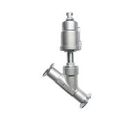 Vanne de siège angulaire pneumatique à installation rapide en acier inoxydable DN15 DN20 DN25, vanne normalement fermée, joint PTFE(Dn15,OPEN-DOUBLE ACTING)