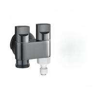 Vanne de sortie double étanche avec filetage prolongé (A) | Acier inoxydable brossé gris acier inoxydable, finition résistante aux rayures, construction, esthétique moderne