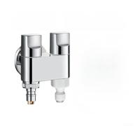 Vanne de sortie double étanche avec filetage prolongé (E) | Acier inoxydable brossé gris acier inoxydable, finition résistante aux rayures, construction, esthétique moderne