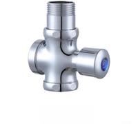 Vanne de toilette en laiton 9 x 5,8 cm à fermeture automatique (petite) | Corps en laiton massif, retard automatique 3-6s, technologie d'économie d'eau, 9 x 5,8 x 9,2 cm, compatible avec les