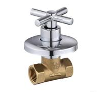 Vanne de vidange à ouverture rapide en laiton, raccord de plomberie avec poignée en alliage de zinc, vanne de robinet antirouille pour contrôle de l'eau de douche, valve principale dissimulée, /5,1 cm