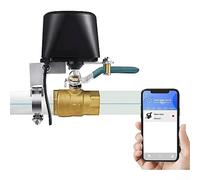 Vanne d'eau/gaz Domotique intelligente avec pour Tuya pour Smart Life - Contrôle de la vanne WiFi pour l'eau, l'air et les robinets à tournant sphérique, commande vocale activée