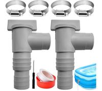 Vanne d'entretien/d'arrêt pour Piscine, 2 Pcs Vanne Piscine, Robinet D'arrêt pour Piscine, Tuyau Piscine 32/38mm, Pompe Piscine