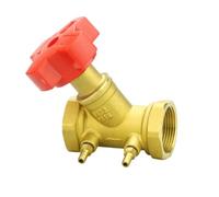 Vanne d'équilibrage en laiton 1/2", 3/4", 1", 2", vanne d'équilibrage à verrouillage numérique statique en laiton, vanne d'équilibrage hydraulique statique(2")