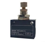 Vanne d'étranglement ASC200 pour applications d'air avec boîtier en aluminium G1/4 et capacité de réglage fiable du débit (ASC300-15)
