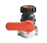 Vanne d'interrupteur de tambour IBC DN50 - Valve de contrôle de sortie résistante aux acides et aux alcalins - Adaptateur de réservoir fourre-tout - Valve de tambour ABS - Distributeur de liquide