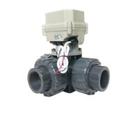 Vanne électrique à 3 voies UPVC True Union 2" DN50 AC110-220V
