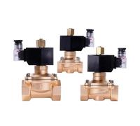 Vanne électrovanne normalement ouverte en laiton, 1/2", 3/4", 1", 2", filetage femelle, vanne d'eau électrique, 12 V, 24 V, 110 V, 220 V(3/8", EPDM-SEAL_24VAC)