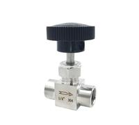Vanne en acier inoxydable SS 304, 1/8 "1/4" 3/8 "1/2" BSP, filetage femelle égal, contrôle du débit, vanne à aiguille d'arrêt