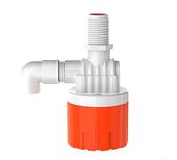 Vanne flottante automatique orange pour bassin à poissons, abreuvoir de bétail, avec entrée filetée de 1,2 cm, boîtier ABS résistant à la rouille pour maintenir le niveau et arrêter les débordements