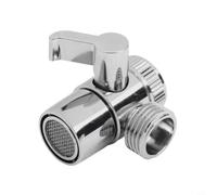 Vanne inverseur à 3 voies en laiton finition chromée pour évier de cuisine et salle de bain WC bidet douchette avec adaptateurs M24 G1/2 inclus