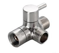Vanne inverseur de douche à trois voies pour une configuration à double tête avec mode pause et construction en alliage de zinc pour les projets de rénovation de salle de bain dans les maisons