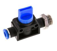 vanne manuelle d'arrêt à 3/2 voies 10 mm - G1/2'' plastique/laiton Ventilation côté tube