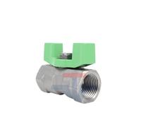 Vanne marche/arrêt bidirectionnelle en acier inoxydable 316, poignée papillon filetée(DN8 2 points)