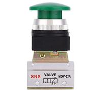 Vanne Mécanique Pneumatique à Bouton-poussoir Hyuduo Hyuduog018fwk4d6 Aluminium Alliage d'aluminium Vert Électrovannes à Bouton-poussoir 2 Positions 3 Voies Momentanée en Champignon Vert