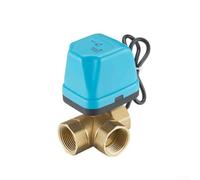Vanne moteur DN15 électrique 3 voies en laiton | Contrôle précis, moteur efficace, fonctionnement fiable, pour les systèmes de chauffage, systèmes de refroidissement