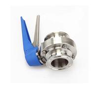 Vanne papillon à triple pince en acier inoxydable SS304, déclencheur de pression, 57mm/63mm/76mm/89mm/102mm/108mm(76mm Ferrule 91)
