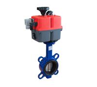 Vanne papillon electrique DN125 24-240V AC/DC Modulating Wafer GGG40 EPDM J+J