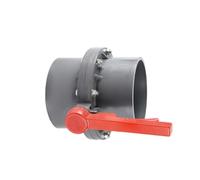 Vanne papillon en PVC de 90 mm, 125 mm, 160 mm et 200 mm, raccord à souder, poignée en plastique/galvanisée, pour un contrôle efficace de l'eau d'irrigation (poignée en plastique, 110 mm)