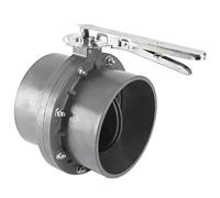 Vanne Papillon En PVC, Type À Emboîtement Soudé, 90mm, 110mm, 125mm, 160mm, 200mm, Poignée À Levier Manuelle, Conception Monobloc For Systèmes D'irrigation.(Galvanized handle,110mm)