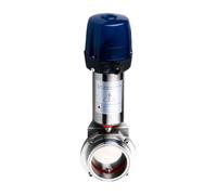 Vanne papillon pneumatique 2" Type de commutateur intelligent Pince OD 64MM Actionneur Simple effet Acier inoxydable 316