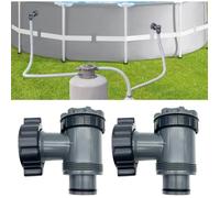 Vanne piscine 38mm - Lot 2 - Entrée/sortie compatible Coleman Intex Bestway - Pièce rechange Aucuneary