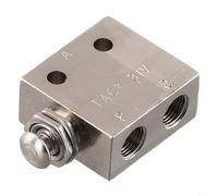 Vanne pneumatique 2 positions 3 voies bouton poussoir manuel Air Switch TAC2-31V - Actionneur champignon commande mécanique pour automatisation industrielle 1/4 NPT